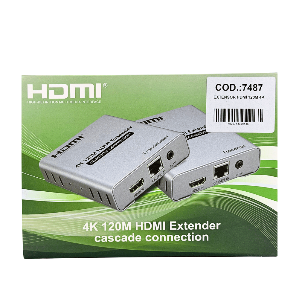 EXTENSOR HDMI 120M 4K HIPEN - 7487 -2-